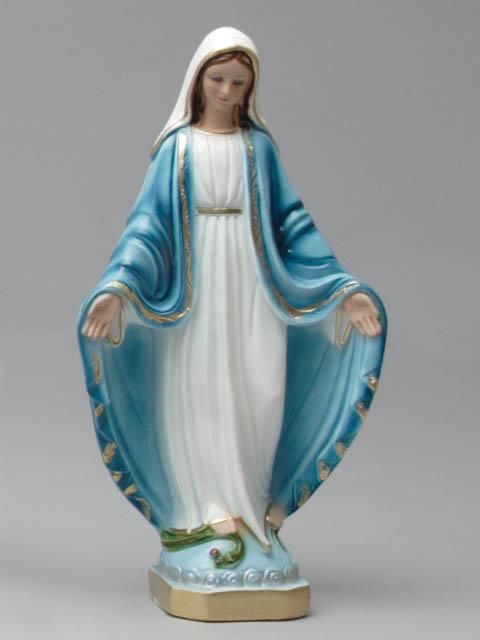 Miraculous Mary Statue - Plaster, Height: 30cm