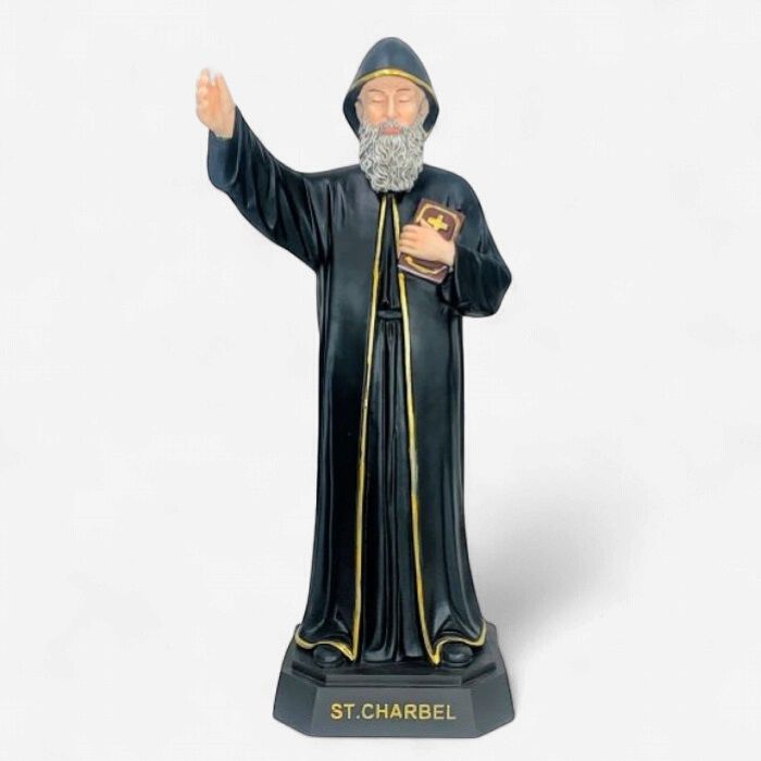 St Charbel Black Indoor, Size: 90 cm