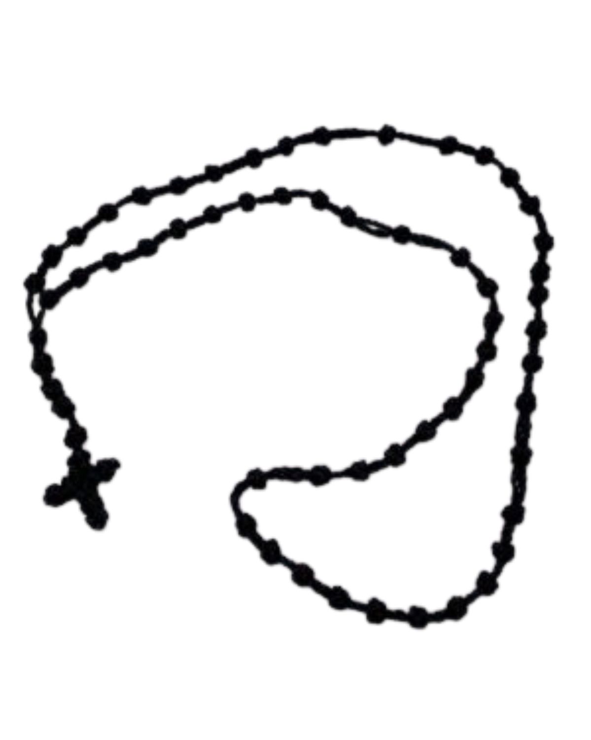 Rope Rosary Necklace, Style: Thin
