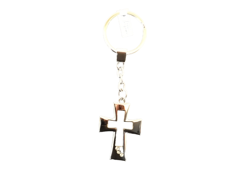 KEYRING - CROSS WITH DIAMENTE