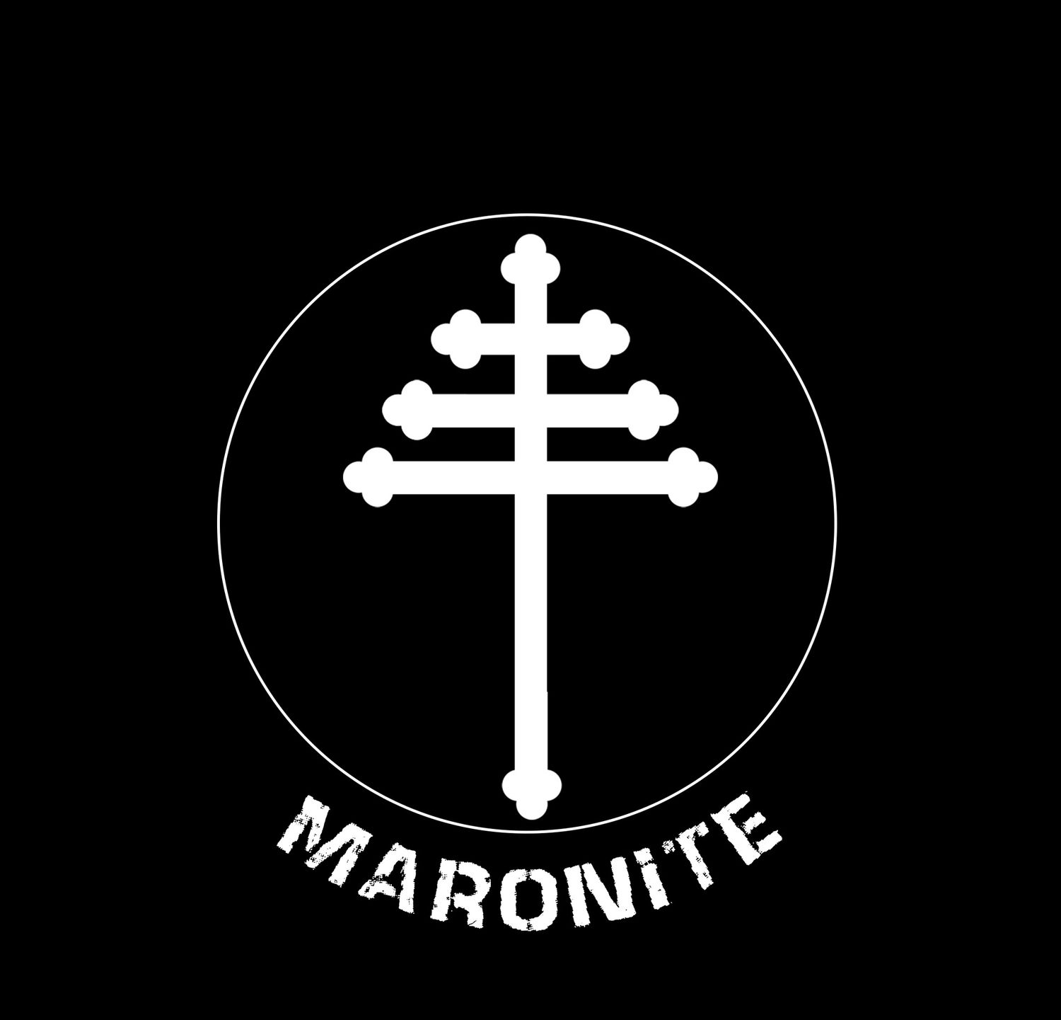Car Vinyl Sticker, Style: Maronite Cross