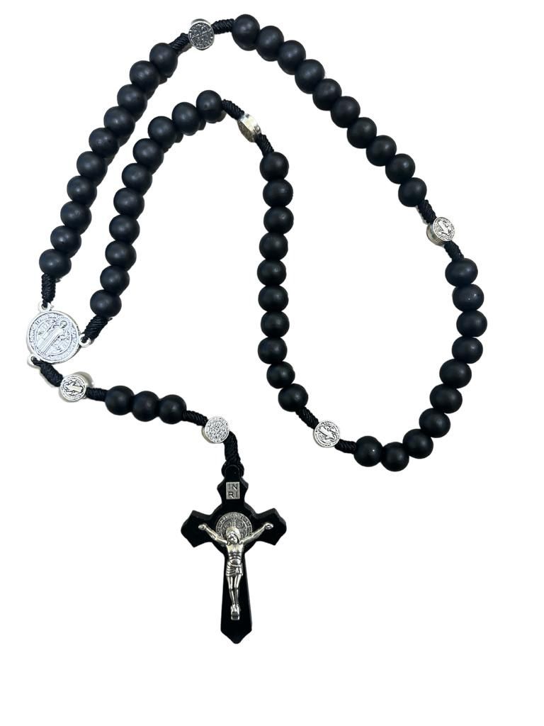 WS Wood Rosary, Colour: 44 CM Black