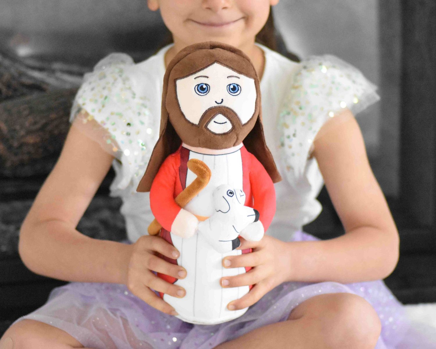 Little Saints Plush Toy, Shape: Jesus The Good Sheperd