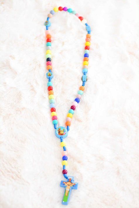 Little Saints Vibrant Rosaries for Children, Colour: Blue