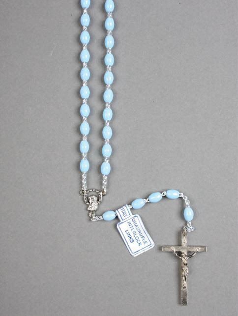 Rosary Plastic - 5mm Beads, Colour: BLUE