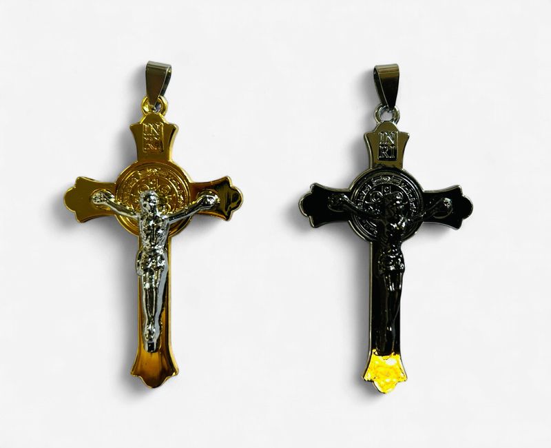 Metal St Benedict Crucifix (6x3)