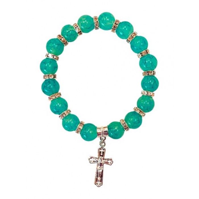 BRACELET MARBEL/CRYSTAL, Colour: Blue/Silver