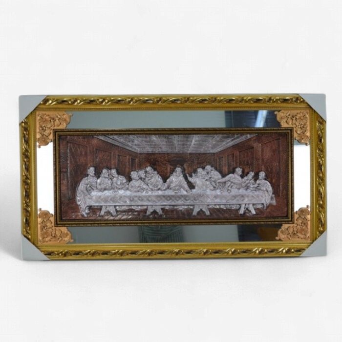 GOLD/MIRROR LAST SUPPER, Size: 90x60CM