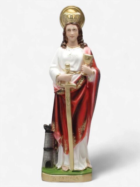Statue Plaster Saint Barbara (30cm)