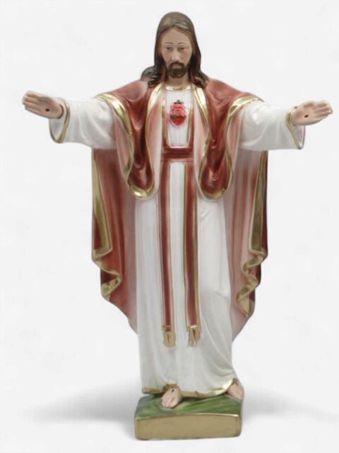 Statue Plaster Sacred Heart Jesus Montemarte (30cm)