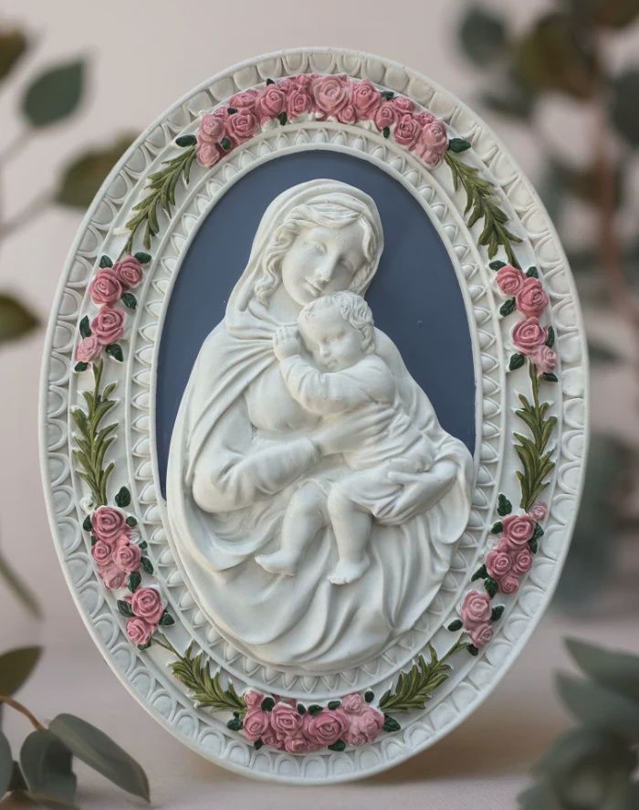 21cm Madonna &amp; Child Plaque