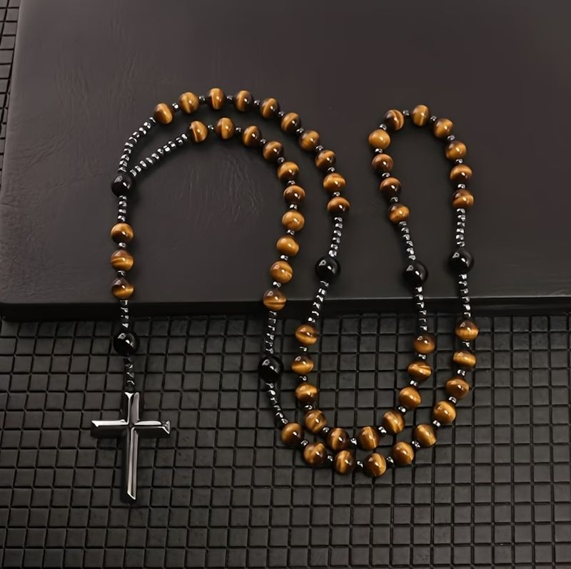 Natural Stone Tiger Eye Rosary