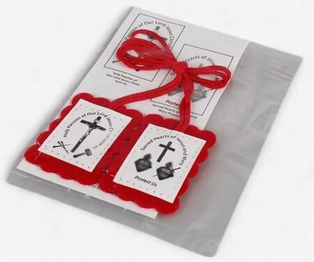 Scapular - Red with Leaflet