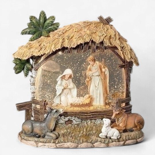 8'' Lighted Swirl Holy Family