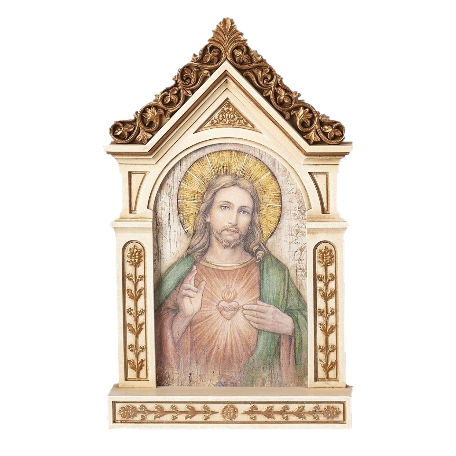 16cm/6.25" Table Top Shrine, Style: Sacred Heart of Jesus