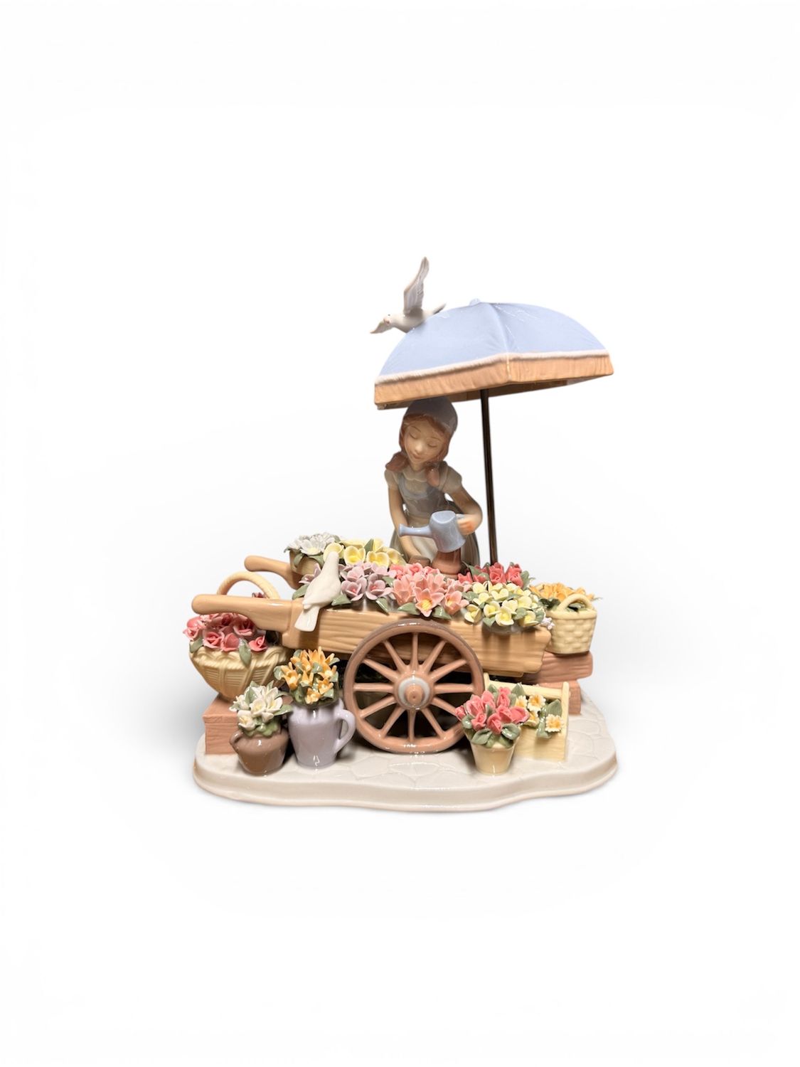 Pastel Statue, Style: Flower Cart | 27cm