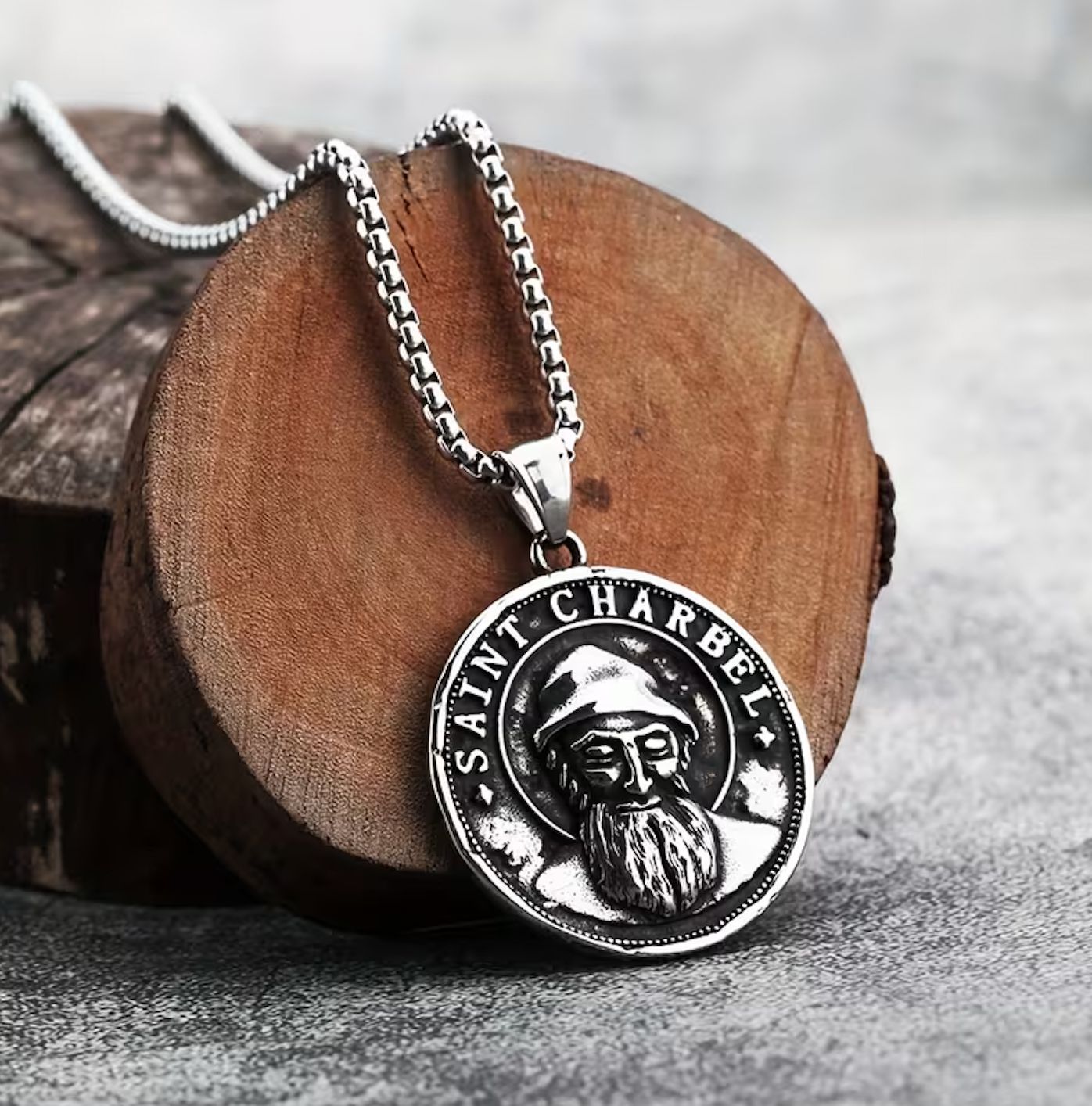 Stainless Steel Saint Charbel Necklace