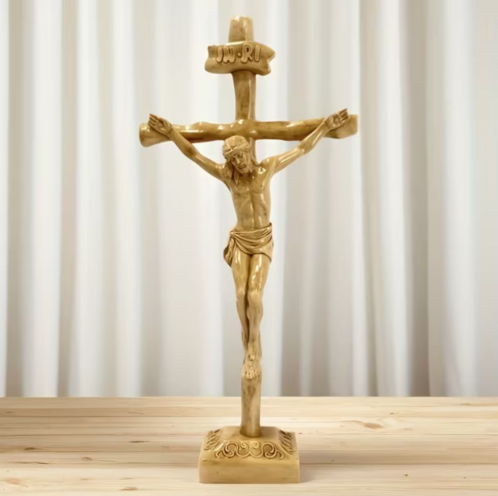 Resin Standing Crucifix