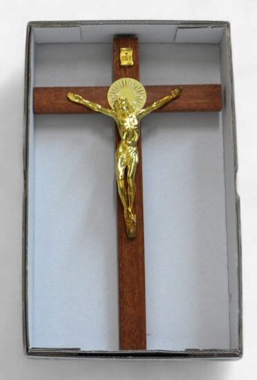 Made in Italy Wood With Plastic Corpus Crucifix 250mm x 150mm