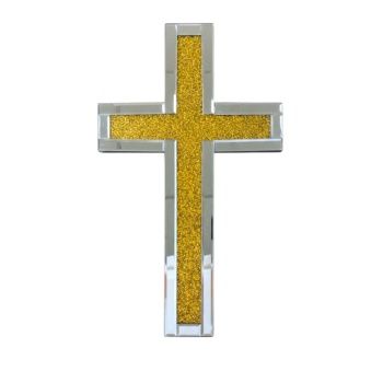 Gold Crystal Glass Cross
