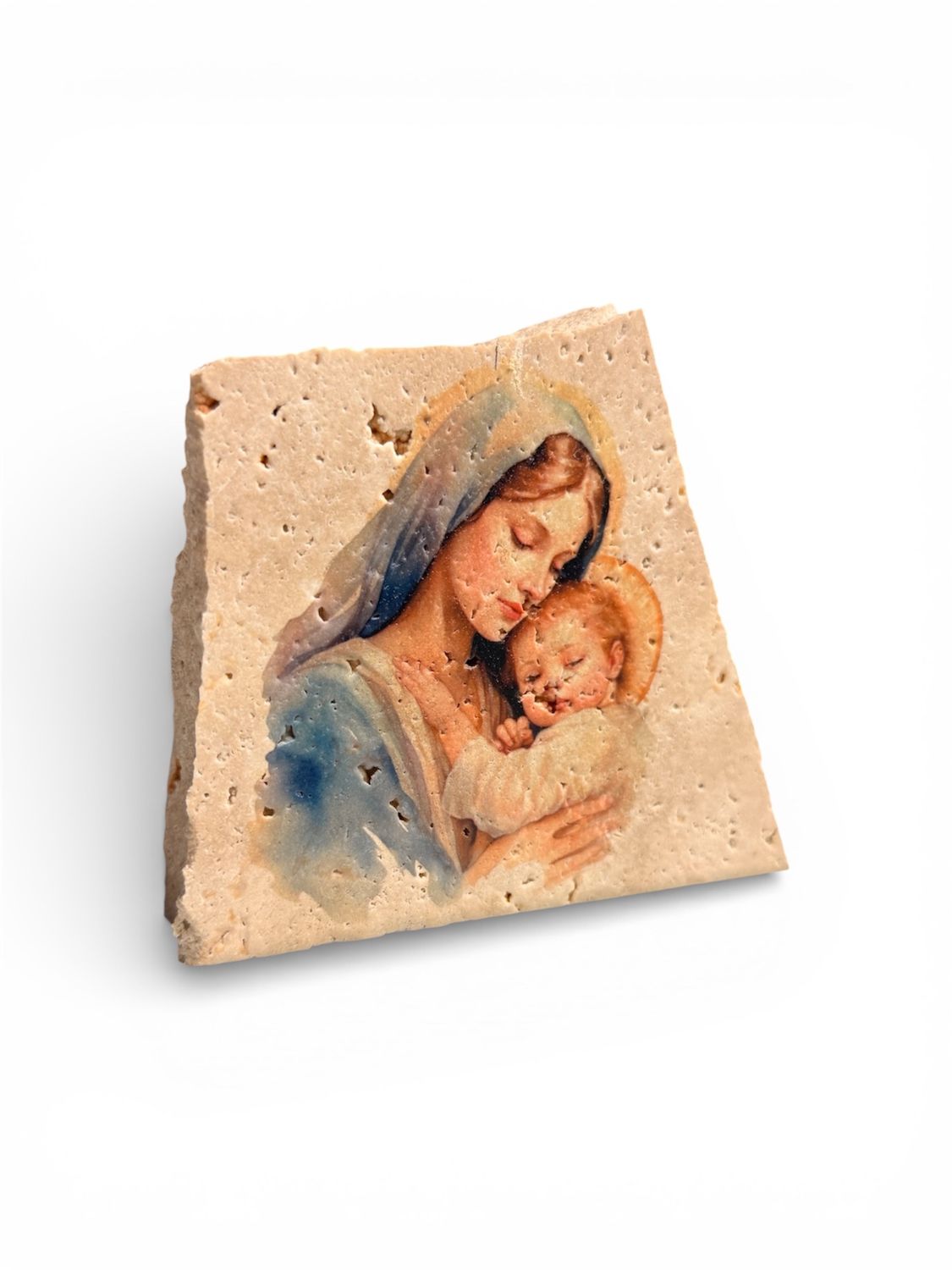 Natural Stone, Style: Small (8 to 10 cm) | Our Lady with Baby Jesus