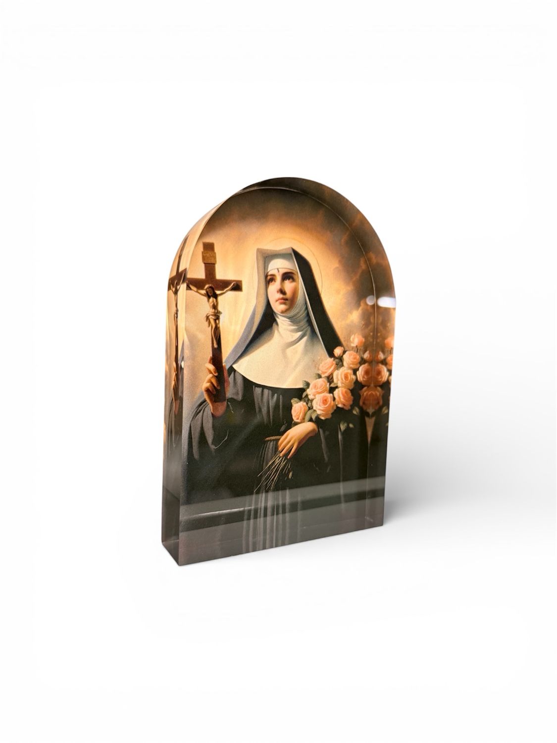 Acrylic Arch Block (10 x 15 cm), Style: St Rita