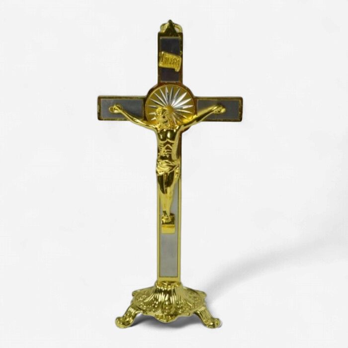 Seated Metal Crucifix 20cm