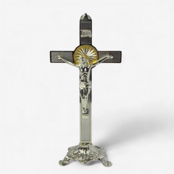 Seated Metal Crucifix 20cm
