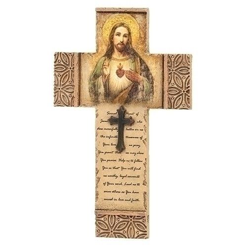20cm/8" Sacred Heart Saint Cross
