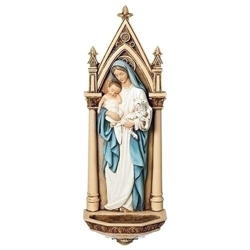Holy Water Fonts - 7.75" Mary With Child