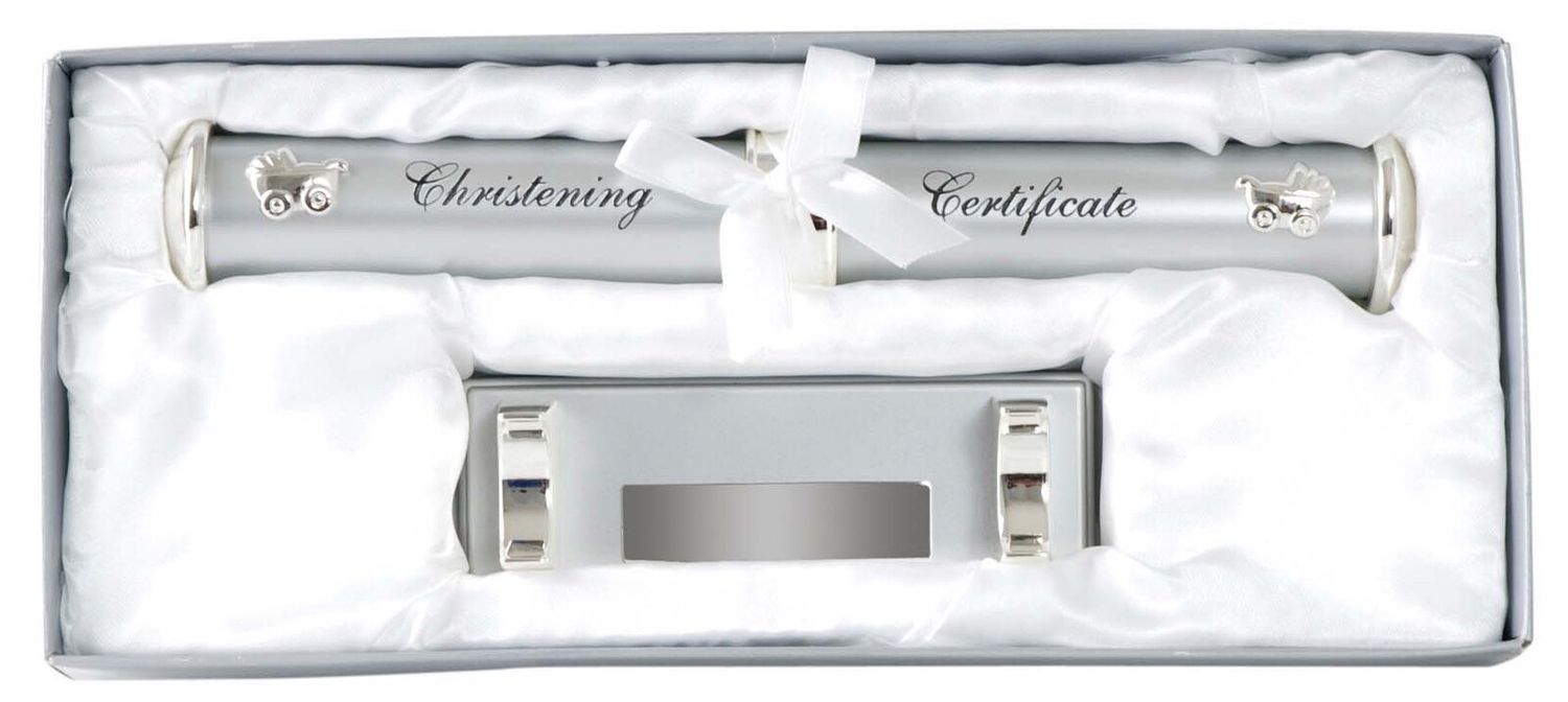 Christening Certificate Holder And Stand