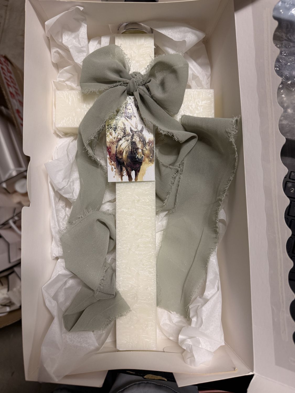 Plain Cross Candle 30 x 15cm