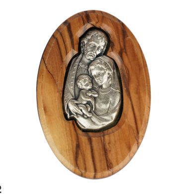Olive Wood Holy Family Magnet