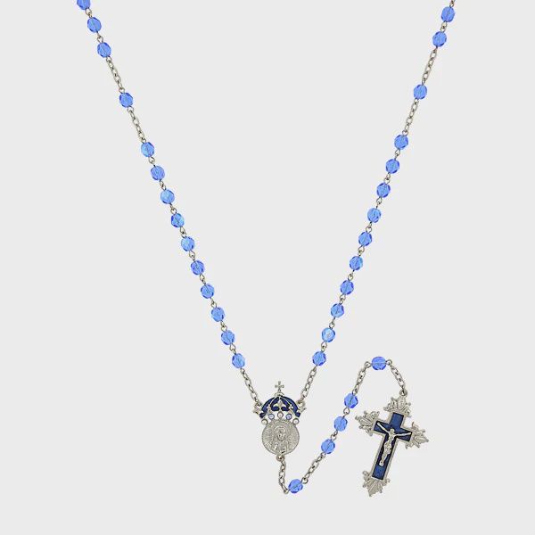 Silver-Tone Sapphire Blue Colour and Dark Blue King