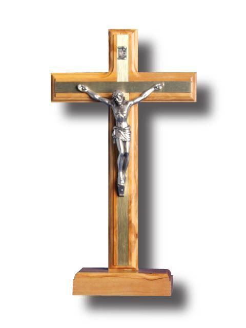 Standing Crucifix Olive Wood - 220 x 120mm