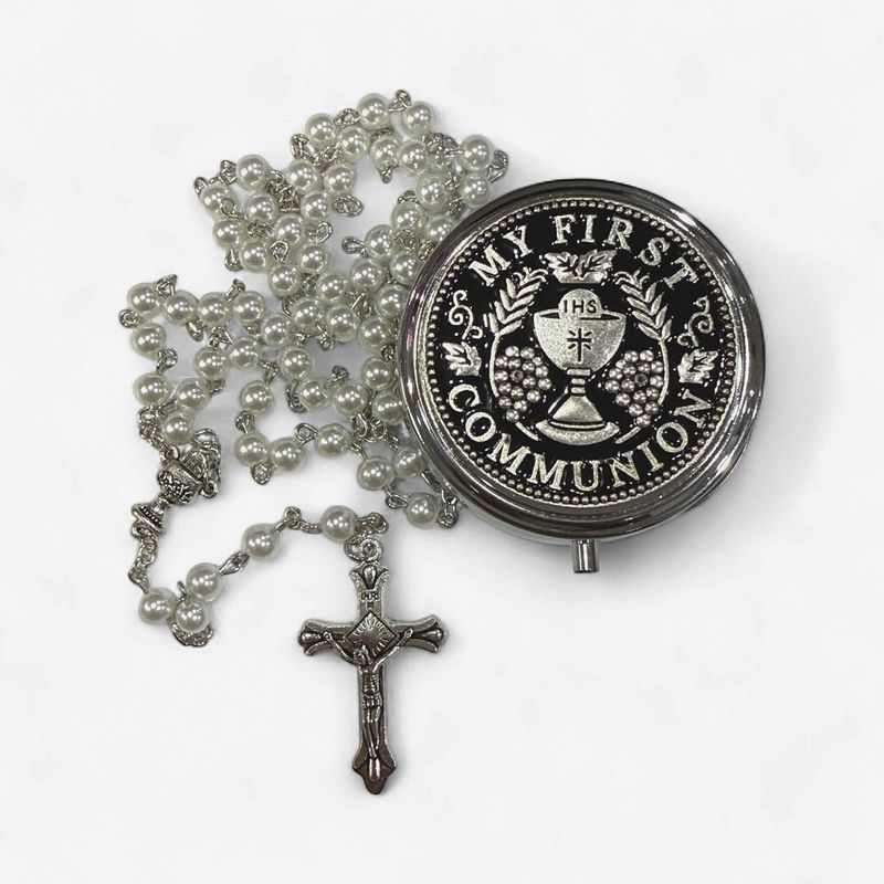 First Holy Communion Rosary with Keepsake Case