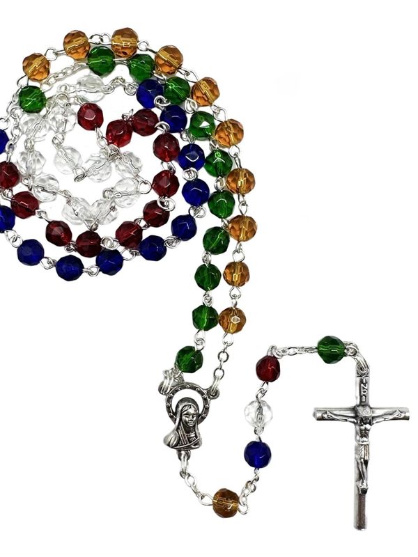 Rosary Glass Multicoloured - 6mm Beads