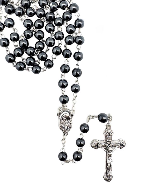 Rosary Genuine Hematite (Iron Ore) - 6mm Beads