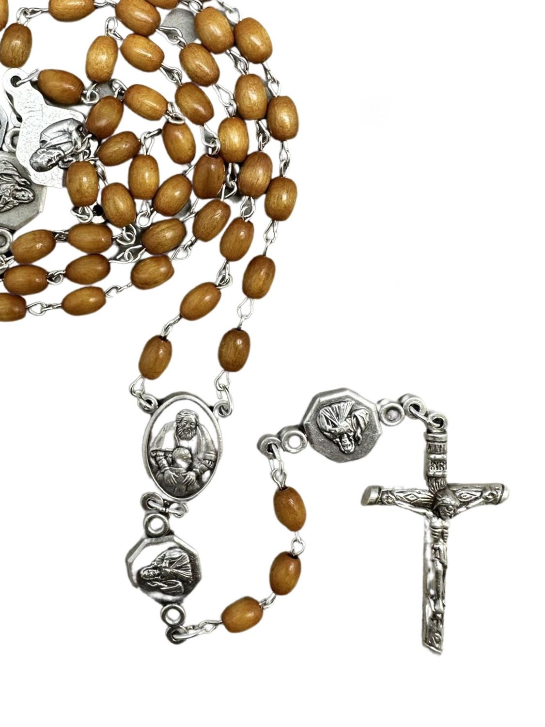 Rosary Wood Brown with SHJ/Prodical Son Mysteries - 6mm Beads