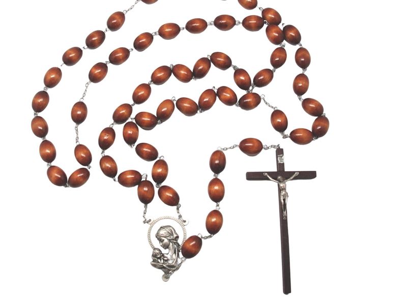 Rosary Wall Wood Oval - 20mm Beads