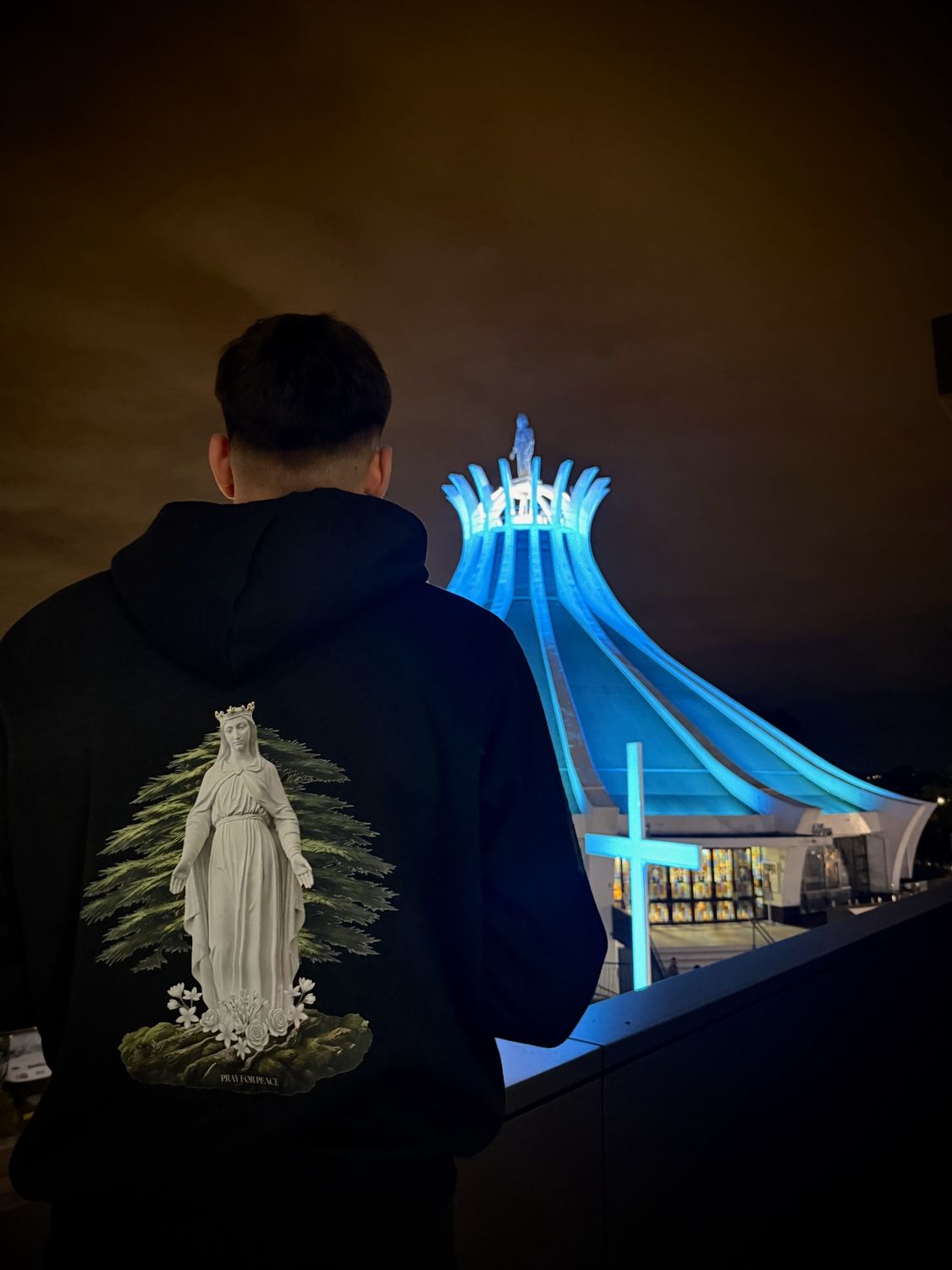 Our Lady of Lebanon - Pray for Peace  | Cedar Hoodie, Size: XS
