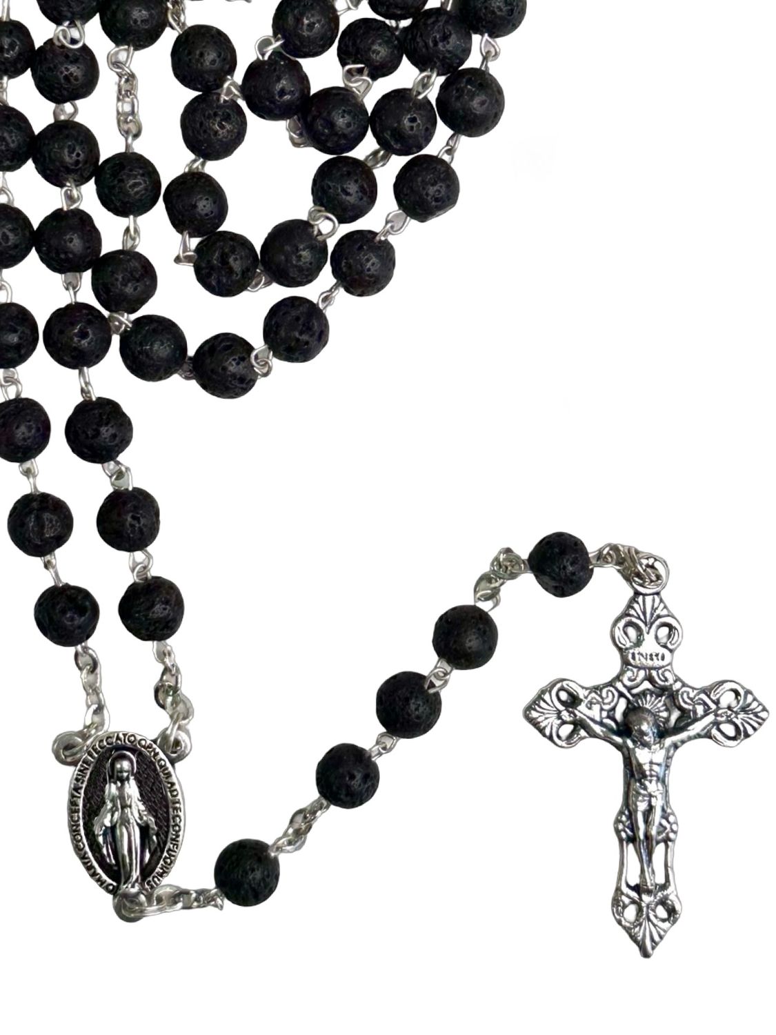 Rosary with Lava Stones