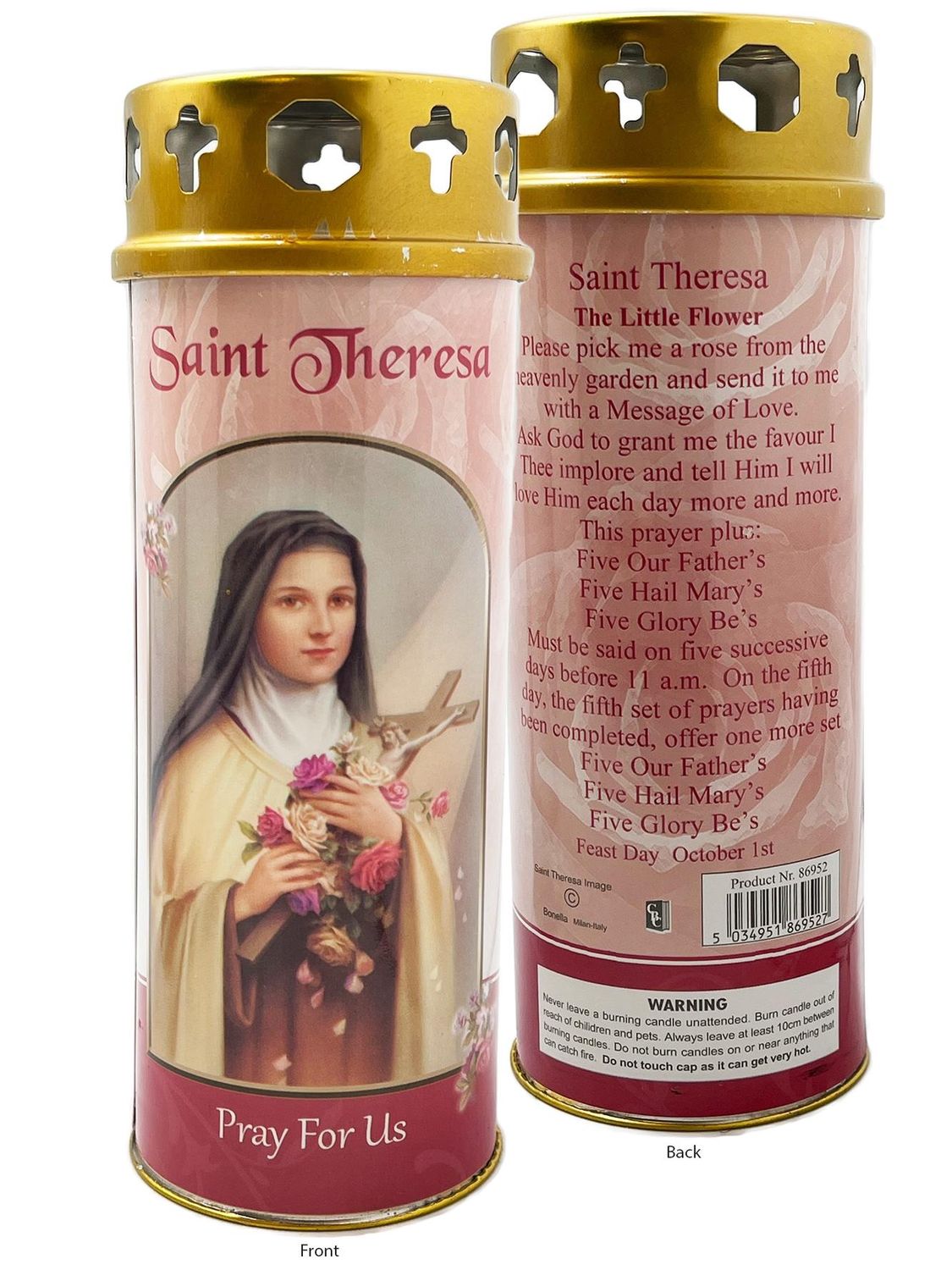 Devotional Candle - St Theresa