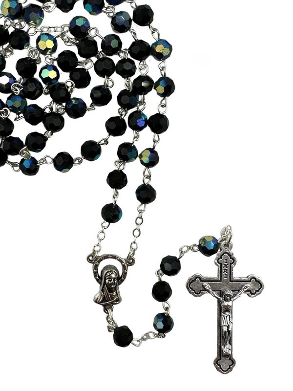 Crystal Aurora Borealis Rosary 5mm