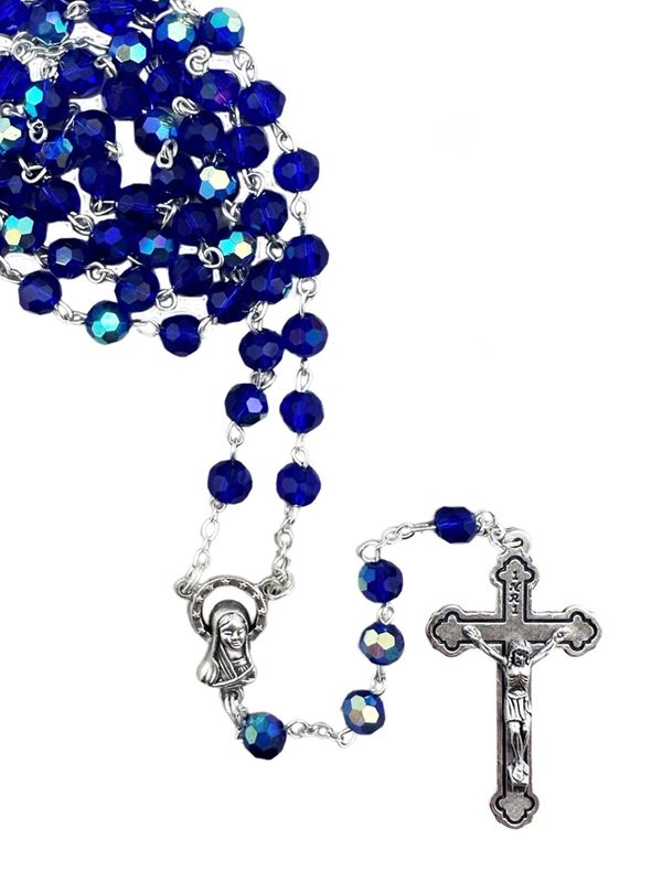 Crystal Aurora Borealis Rosary 5mm