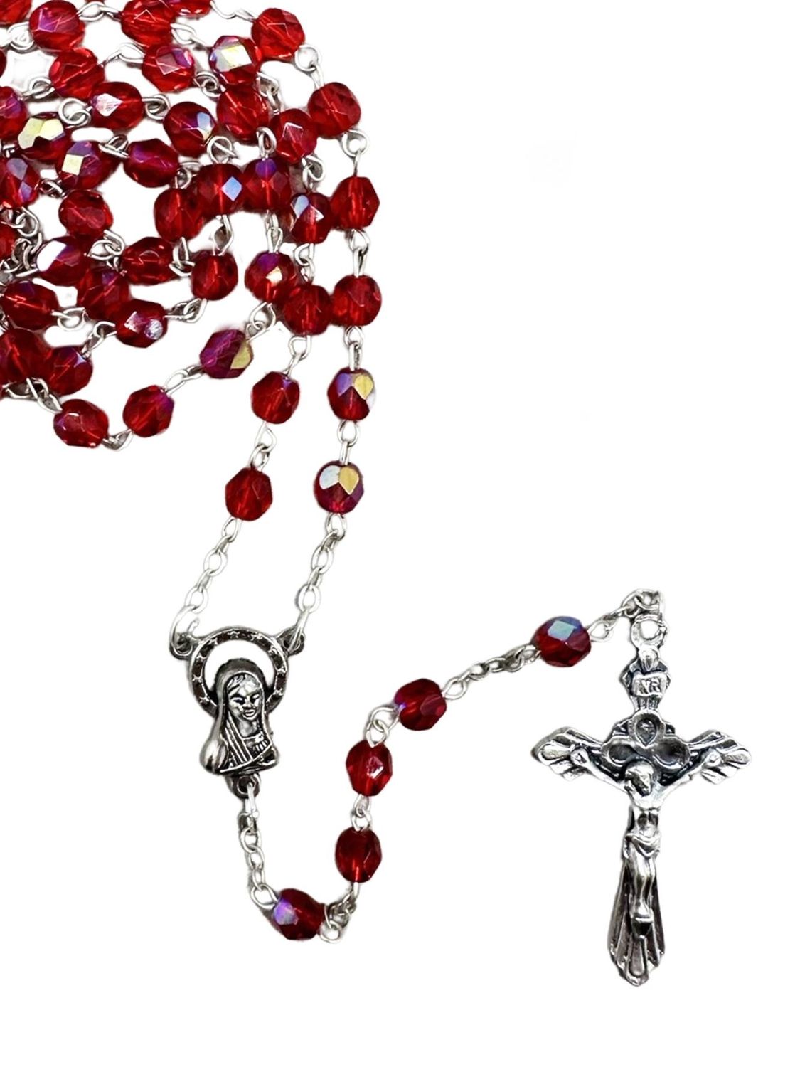 Crystal Rosary, Colour: Ruby