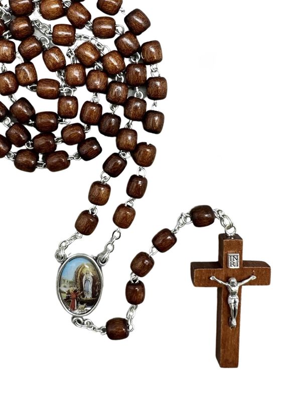 Wood Rosary Mahoganyol Lourdes