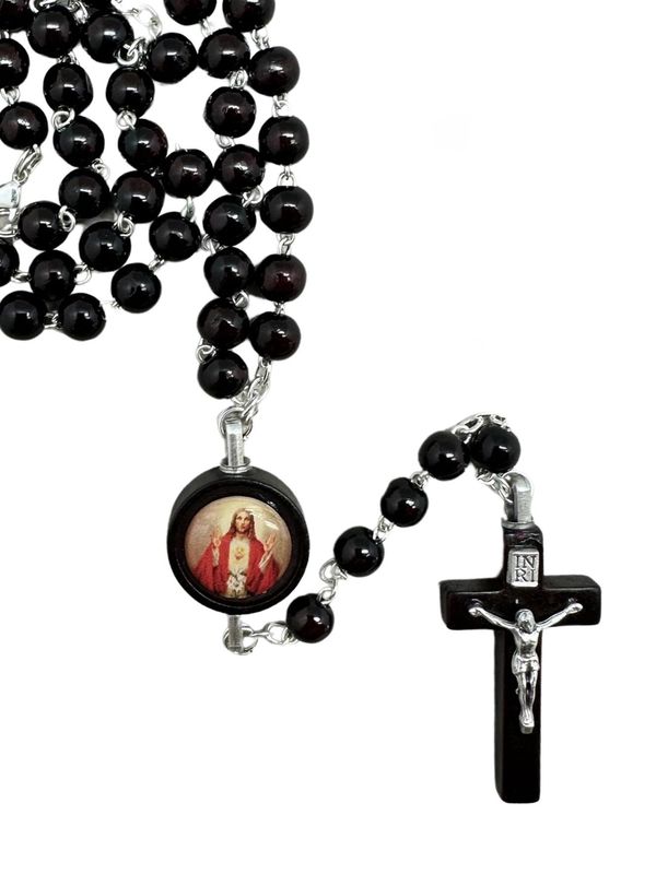 Mahogany Wood SHJ Centrepiece Rosary