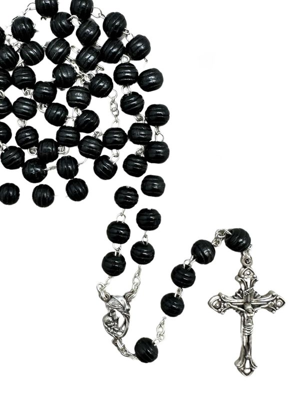 Carpino Wood Rosary Black