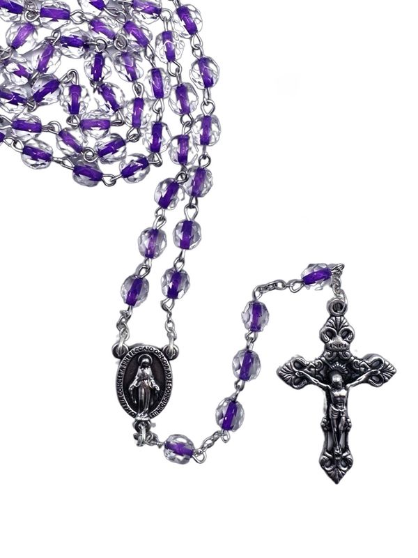 Half Crystal 5mm Rosary